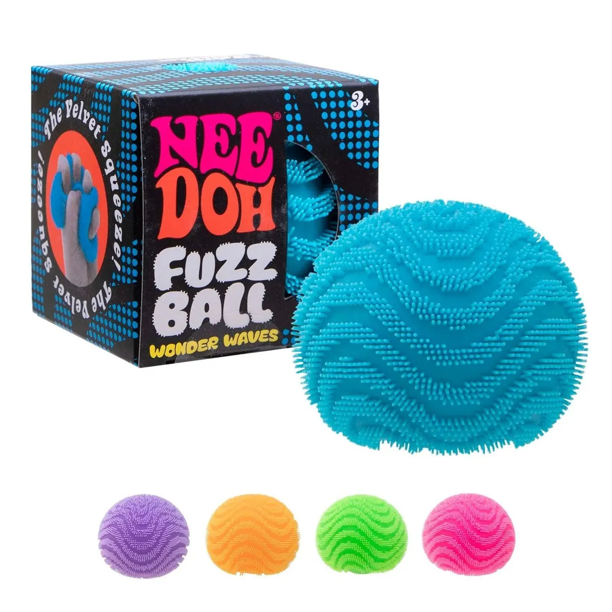 NeeDoh squishy stress toy held in hand, product-style lifestyle crop